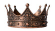 © Charlie - Ornate antique bronze crown with intricate floral patterns, isolated on transparent background