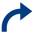 © Saji - Curved Right Arrow Icon in Blue