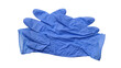 © ProStock - Blue nitrile medical gloves folded and crumpled, isolated on transparent background