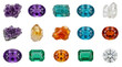 © Palash - Collection of various colorful gemstones and crystals isolated on transparent background