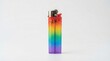 ©  Masnur Rahman  - A colorful rainbow plastic pocket lighter for lighting cigarettes and candles in daily life use