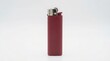 ©  Masnur Rahman  - A single small red plastic cigarette lighter with a metal top mechanism for lighting up a fire