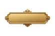 © PNG Kingdom  - Decorative gold blank plaque isolated cutout