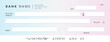 © bibin - Blank bank cheque template vector illustration with pastel pastel gradient, security features icon, and MICR code line for payment mockup. (139 characters)