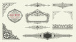 © Coffee and TV - A large collection of old western design elements, embellishment, borders and divider lines.