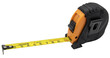 © TenWit - Retractable measuring tape with yellow blade isolated on a clean white background for projects