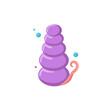 © pasdar - Purple stacking toy with pink swirl and bubbles