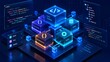 © Hamzah - Digital software development architecture concept with glowing code modules components and workflow build tools