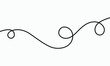 © OFFDESIGN - Thin black wavy line with loops and swirls, abstract decorative element, doodle art, playful curve for design and decoration purposes.