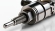 © Daria - High precision close-up of a shiny metallic threaded mechanical component showcasing detailed engineering and polished surfaces in a studio setting