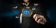 © InfiniteFlow - A business professional uses a magnifying glass to analyze digital connections on a global map, highlighting audience engagement and data interactions for strategic insights. Cyphers