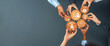 © InfiniteFlow - This image showcases diverse hands collaborating over gear shapes representing financial concepts, perfect for illustrating teamwork and business strategies. Amity