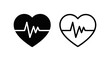 © ana - Vector illustration of heartbeat icon set, medical pulse symbol