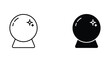 © VisionGrafix - Magic crystal ball vector icons with sparkling stars