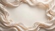 © michael - Elegant ivory silk waves framing empty center copy space