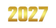 © Wahedul - Golden 2027 Numbers Isolated on Transparent Background | Happy New Year 2027 Celebration