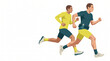 © Nei Mar - Two male athletes running during a marathon training session
