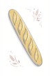 © Oleh - Daily bread of france, a classic baguette in a refined stylized food illustration