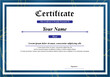 © Ali - Elegant Blue and Gold Certificate Template with Classic Border Design