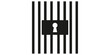 © huzaifa - Prison bars with keyhole symbol jail concept black isolated on transparent.