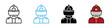 © okta - Firefighter multi - style icon design concept