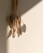 © YuliiaMazurkevych - Dried Wheat Stems Against Beige Wall