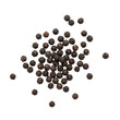 © Vova7 - Top view of a scattered pile of dried black peppercorns isolated on a clean white background
