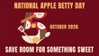 © Vectyx - National apple betty day illustration featuring autumn fruits and spices