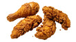 © LABONI - Crispy fried chicken drumsticks and tenders isolated on transparent background