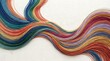 © AkterDigital - Colorful wires and cables flowing in smooth wave patterns across white surface