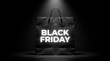 © alfa - Dramatic spotlight on a shopping bag with black friday text for retail sales and promotions