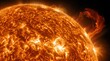 © Rendara Studio - Solar prominence arching from the fiery surface of the sun