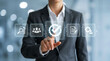 © MDSaijuddin - Businesswoman interacting with a quality assurance and compliance touch screen