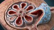 © Emmanuel - 3D Medical Illustration of Human Kidney Anatomy Showing Nephrons and Renal Tubules Structure