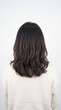 © ENDRY - Womans Back Wavy Hair White BG.