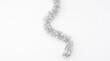 © Bboy - Vertical Silver Tinsel Garland with Glowing Lights Festive Christmas Border