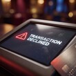 © AImageZ - Macro Shot of POS Terminal Displaying Payment Declined