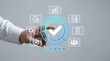 © Rabeya's Stock - Quality assurance and approval concept with hand touching checkmark sign on digital interface, project management and workflow.