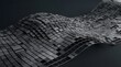 © SUMAYA AKTHER - Abstract 3d background with a wavy surface made of metallic cubes and blocks in a dark technological environment