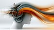 © Boonnam Burart - Futuristic Concept of Human Mind with Mechanisms and Flowing Colors Representing Creativity and Innovation