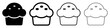 © Erik - Cupcake solid glyph icon for bakery menu or dessert app