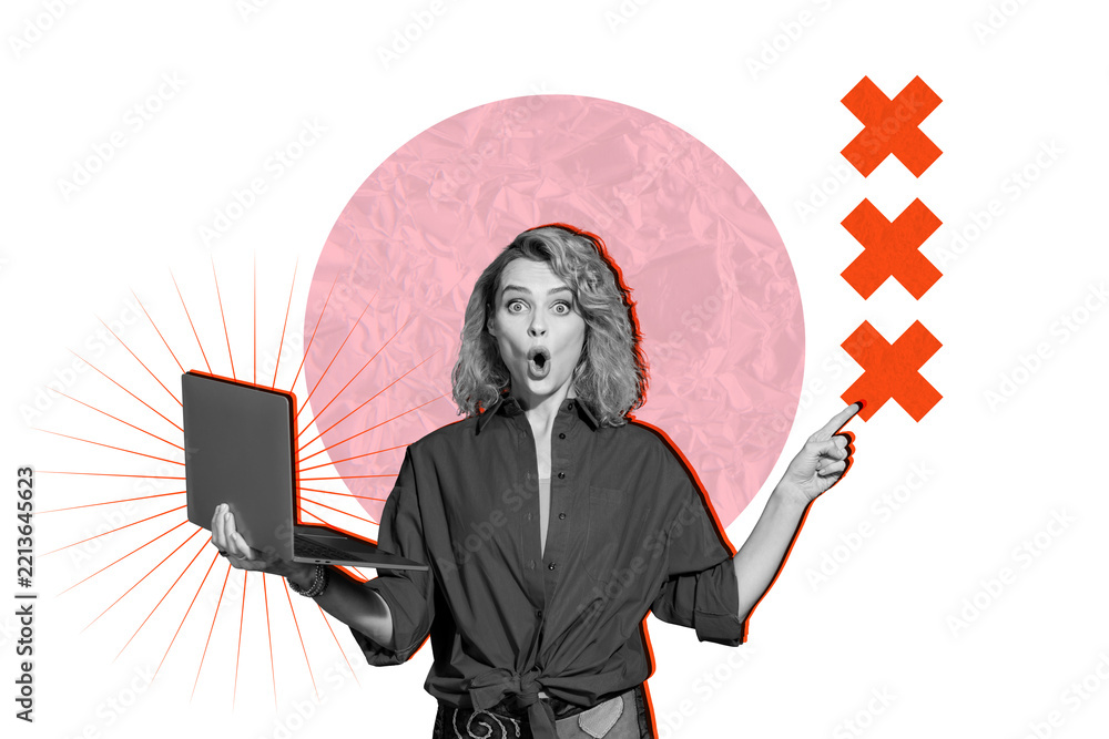 Стокове фото Composite trend artwork sketch image collage of silhouette ...