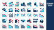 © Indromage - Global Financial Recession Icon Set featuring market crash, inflation, and unemployment symbols ideal for financial news reports and perfect for economic analysis presentations.