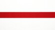 © AssetAura - A single red grosgrain ribbon horizontally centered and isolated on white background