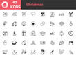 © kornkun - set of christmas icons, christmas decoration, winter holiday