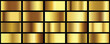 © ExtremeStock - 20 Gold gradients swatches big set. Set of gold gradient vector palette for background template. Gold gradients. Royal golden gradients. Vector EPS-10