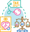 © sevector - Legal balance concept. Rights order, fairness ethics, judgment parity icon vector illustration
