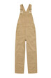 © Chinases - Full-length beige canvas work overalls with brass buckles and buttons, presented on a clean white background