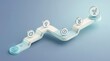 © CuteBee - Abstract 3d render of business growth path showing step by step development with digital icons for strategy innovation leadership and success milestones set on glowing glass platform surface