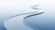 © Wifia - Perspective of white winding path over infinite blue sea.